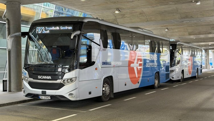 Airport express bus outside the airport